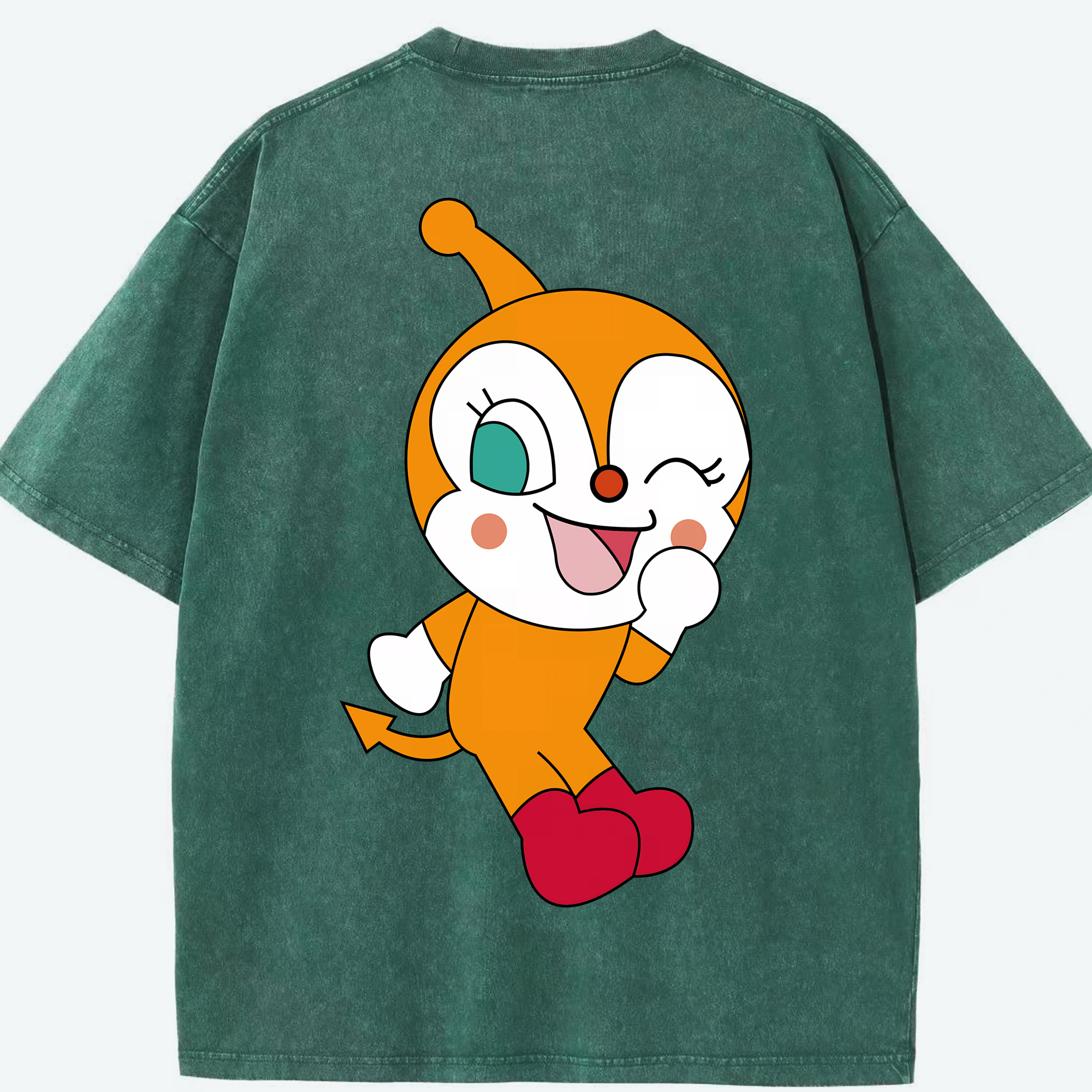 （画像用） アンパンマン Anpanman 綿100% ヴィンテージ風 半袖Tシャツ（背面プリント）